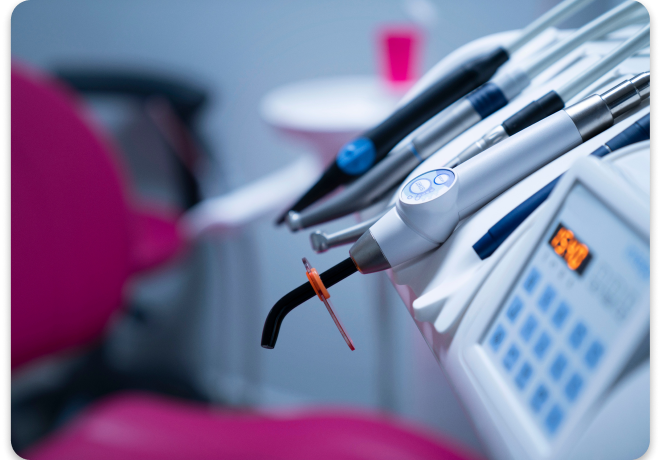 there are a lot of dental equipment that are on the table